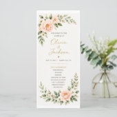 Hochzeitsprogramm Programm (Stehend Vorderseite)