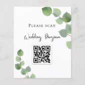 Hochzeitsprogramm QR Code Eukalyptus Grüne (Vorderseite)