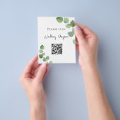 Hochzeitsprogramm QR Code Eukalyptus Grüne (Gruppe)