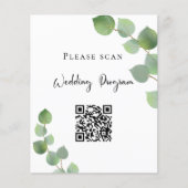 Hochzeitsprogramm QR Code Eukalyptus Grüne (Vorne)