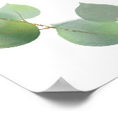 Hochzeitsprogramm QR Code Eukalyptus Grüne Poster (Ecke)