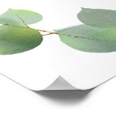 Hochzeitsprogramm QR Code Eukalyptus Grüne Poster (Ecke)