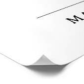 Hochzeitsprogramm QR Code Poster (Ecke)