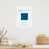 Hochzeitsprogramm QR-Code Poster (Küche)