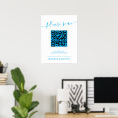 Hochzeitsprogramm QR-Code Poster (Heimbüro)