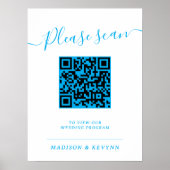 Hochzeitsprogramm QR-Code Poster (Vorne)