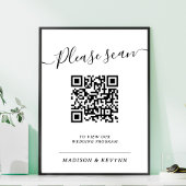 Hochzeitsprogramm QR Code Poster