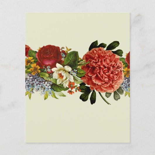 Hochzeitsprogramm, Reiseroute, BOHO Floral Retro (Rückseite)