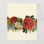 Hochzeitsprogramm, Reiseroute, BOHO Floral Retro (Rückseite)