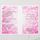 Hochzeitsprogramm Rosa Glitzer Lights (Vorderseite)