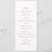 Hochzeitsprogramm Rosa Herz und Schmetterlinge Programm (Rückseite)