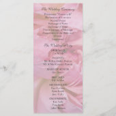 Hochzeitsprogramm - Rosa Karte (Rückseite)