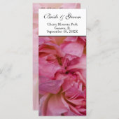 Hochzeitsprogramm - Rosa Karte (Vorne/Hinten)