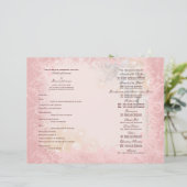 Hochzeitsprogramm rosa weiß wunderlich (Stehend Vorderseite)