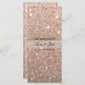 Hochzeitsprogramm - Rose Gold Glitzer Fab Programm (Vorne/Hinten)