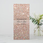Hochzeitsprogramm - Rose Gold Glitzer Fab Programm (Stehend Vorderseite)