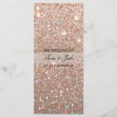 Hochzeitsprogramm - Rose Gold Glitzer Fab Programm (Vorderseite)