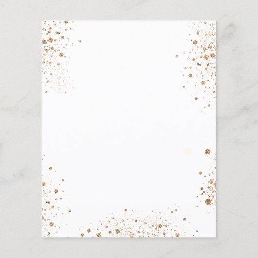 Hochzeitsprogramm Rose Goldflora (Rückseite)