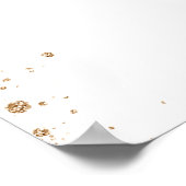 Hochzeitsprogramm Rose Goldflora Poster (Ecke)
