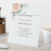 Hochzeitsprogramm Rose Goldflora Sockelschild (In Situ)