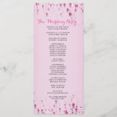 Hochzeitsprogramm | Rose Petal Pink Programm (Rückseite)