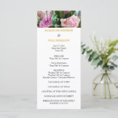 Hochzeitsprogramm Roses Gold NAMES Programm (Stehend Vorderseite)