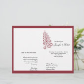 Hochzeitsprogramm Rot und Weiß (Stehend Vorderseite)