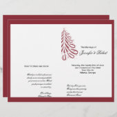 Hochzeitsprogramm Rot und Weiß (Vorne/Hinten)