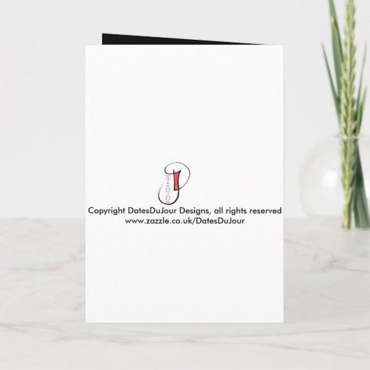 Hochzeitsprogramm-rote Rose auf schwarzer, exotisc Programm (Rückseite)