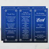 Hochzeitsprogramm "Royal Blue" (Vorne/Hinten)