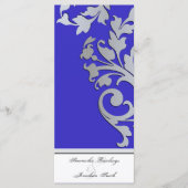 Hochzeitsprogramm - Royal Blue Silver Sparkle Swir Programm (Vorderseite)