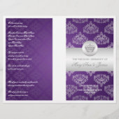 Hochzeitsprogramm Royal Crown Lila (Vorderseite)