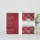 Hochzeitsprogramm Royal Crown Red (Stehend Vorderseite)