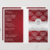 Hochzeitsprogramm Royal Crown Red (Vorne/Hinten)