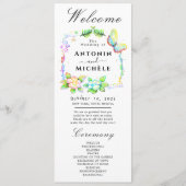 Hochzeitsprogramm Rustic Earth Florals Programm (Vorderseite)