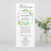 Hochzeitsprogramm Rustic Earth Florals Programm (Stehend Vorderseite)