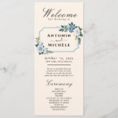 Hochzeitsprogramm Rustic Earth Florals Programm (Vorderseite)