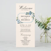 Hochzeitsprogramm Rustic Earth Florals Programm (Stehend Vorderseite)
