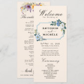Hochzeitsprogramm Rustic Earth Florals Programm (Vorne/Hinten)