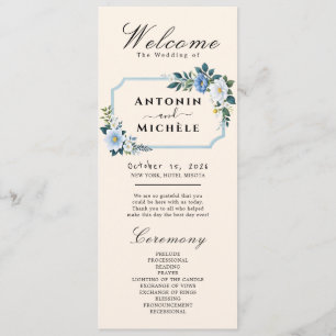 Hochzeitsprogramm Rustic Earth Florals Programm
