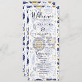 Hochzeitsprogramm Rustic Earth Florals Programm (Vorne/Hinten)