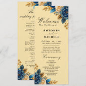 Hochzeitsprogramm Rustic Earth Florals Programm (Vorne/Hinten)