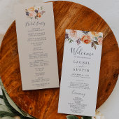 Hochzeitsprogramm Rustic Earth Florals Programm