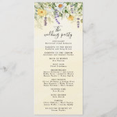 Hochzeitsprogramm Rustic Earth Florals Programm (Rückseite)