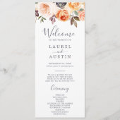 Hochzeitsprogramm Rustic Earth Florals Programm (Vorderseite)