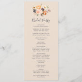 Hochzeitsprogramm Rustic Earth Florals Programm (Rückseite)