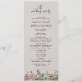 Hochzeitsprogramm Rustic Earth Florals Programm (Rückseite)
