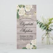 Hochzeitsprogramm Rustikale Blume mit Streichelleu Programm (Stehend Vorderseite)