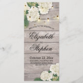 Hochzeitsprogramm Rustikale Blume mit Streichelleu Programm (Vorderseite)