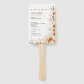 Hochzeitsprogramm | Rustikale Blumenzeremonie Hand Fächer (Rückseite)